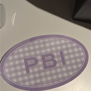 Hill House Lavender Gingham Oval Sticker